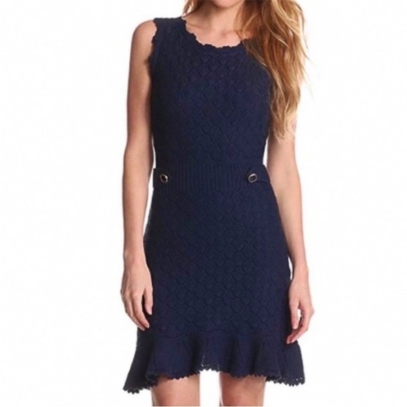 Lilly Pulitzer Dresses & Skirts - Lilly Pulitzer Navy Blue Knit Villa Sleeveless Sweater Dress Mermaid Hem